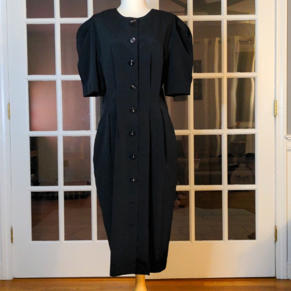 Vintage Ms Chaus button down dress sz 12 195